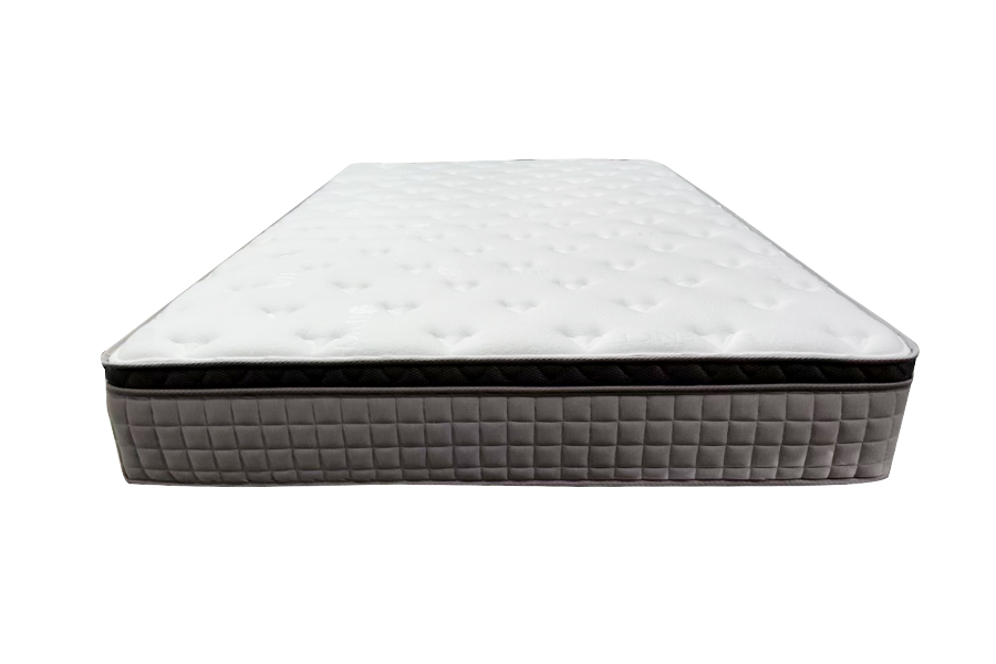 4670 Saltea cu arcuri din material textil albastru moale