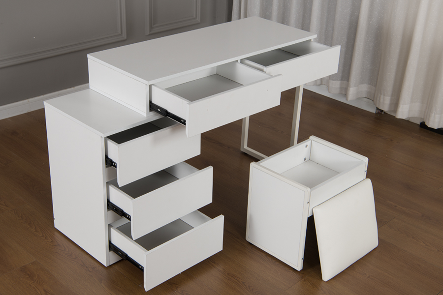 WSS992 Masă de toaletă minimalistă alb pur