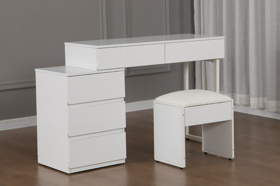 WSS992 Masă de toaletă minimalistă alb pur