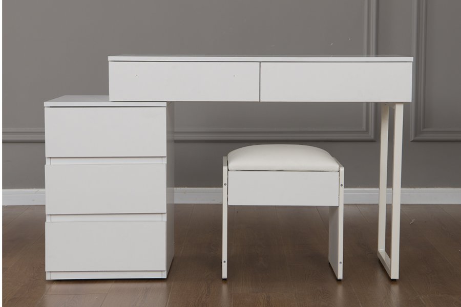 WSS992 Masă de toaletă minimalistă alb pur