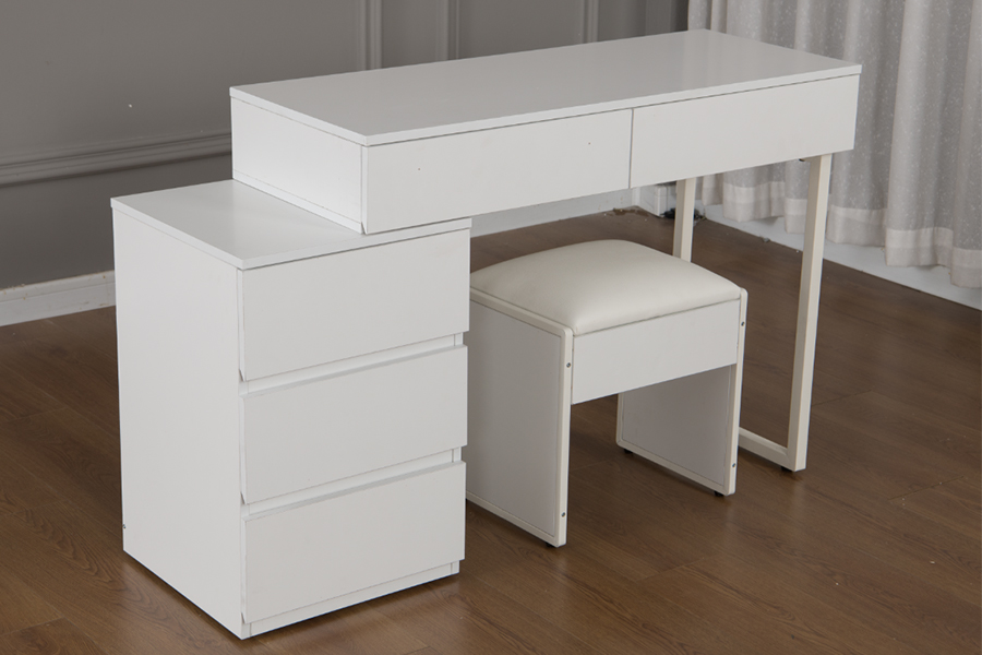 WSS992 Masă de toaletă minimalistă alb pur