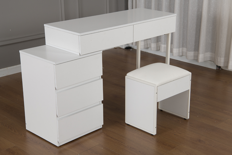 WSS992 Masă de toaletă minimalistă alb pur