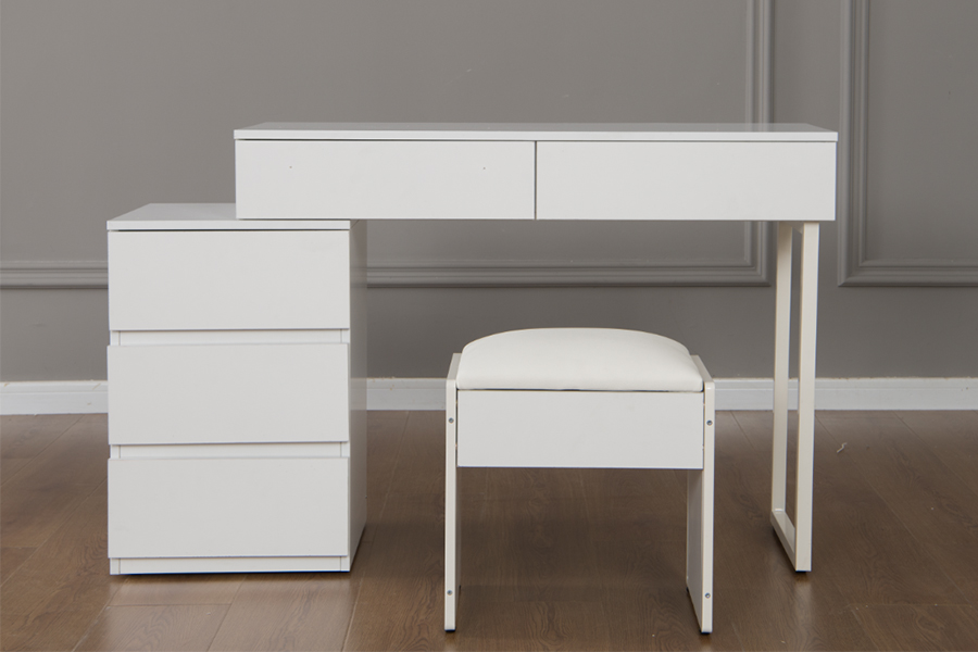WSS992 Masă de toaletă minimalistă alb pur