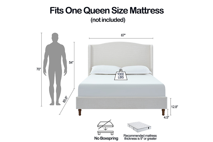 N4 Dimensiuni pat dublu king-size Cadre de pat de depozitare tapitate