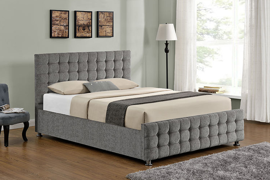 1150 Tesatura moale Cadru din lemn Pat tapitat