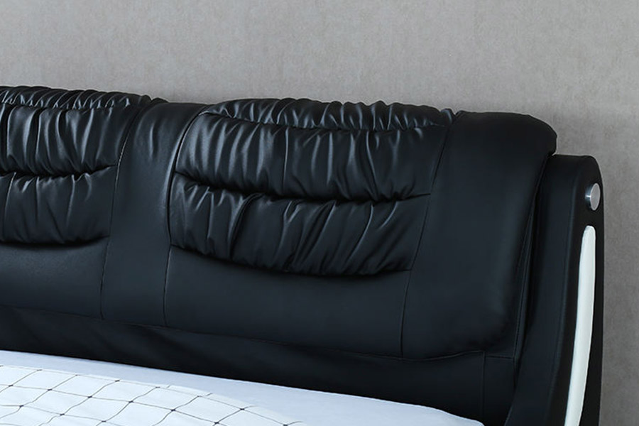 1441 Pat din piele design minimalist modern Pat tapitat