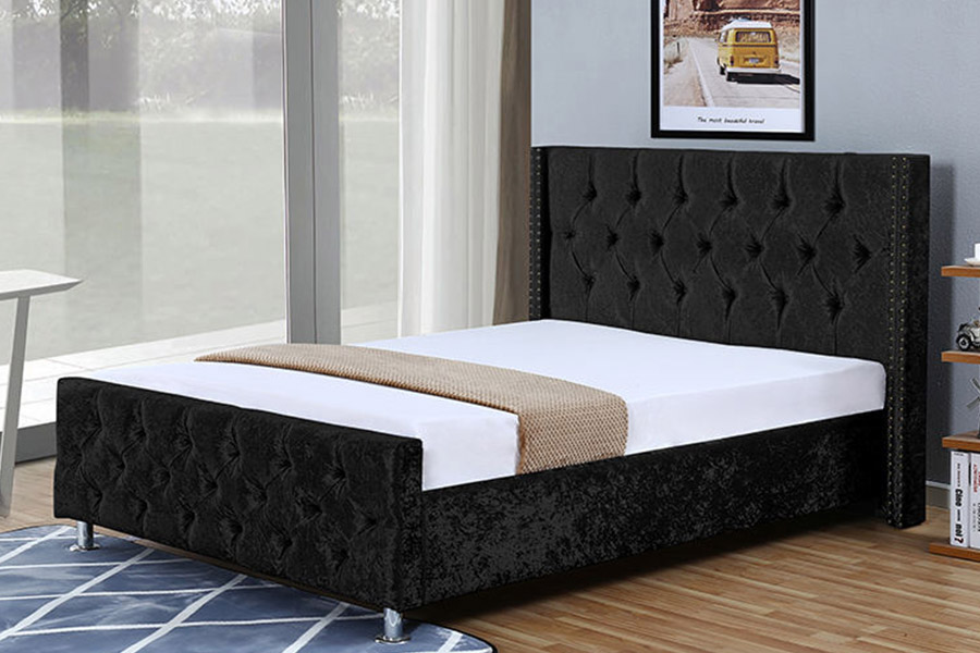 1357 Cadru din lemn material piele Pat tapitat