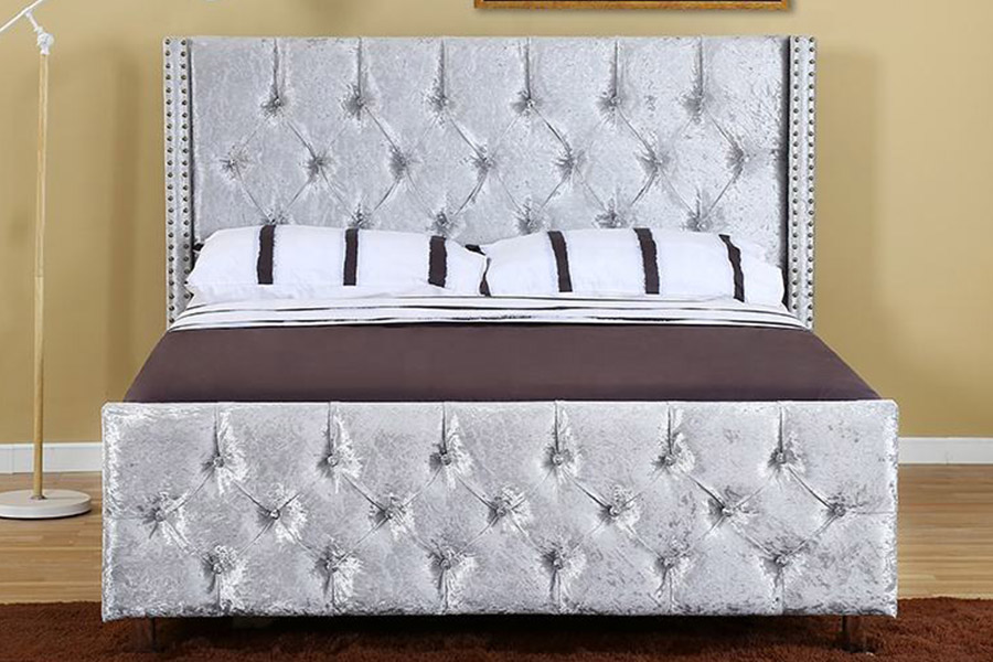 1357 Cadru din lemn material piele Pat tapitat