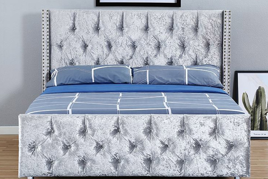 1357 Cadru din lemn material piele Pat tapitat