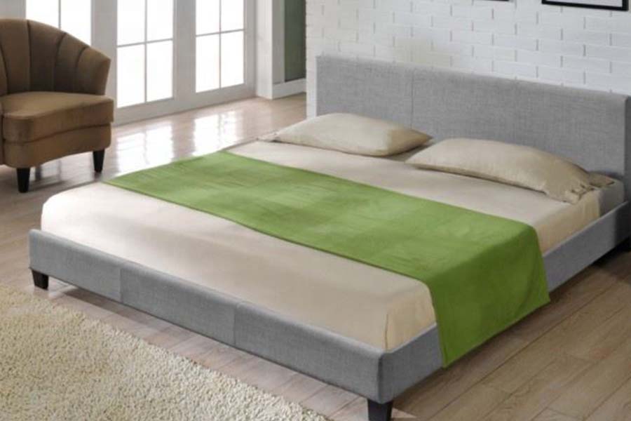 1864 Design simplu modern Pat din piele PU Pat tapitat