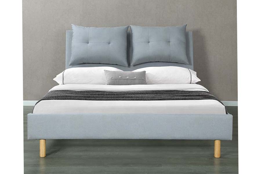 1503 Cadru de pernă Pat tapitat stil modern cu design MDF