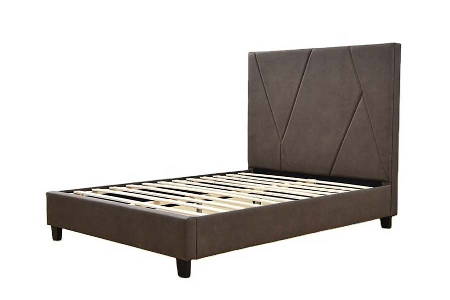 1615 Pat de o singură dimensiune din piele Pat tapitat
