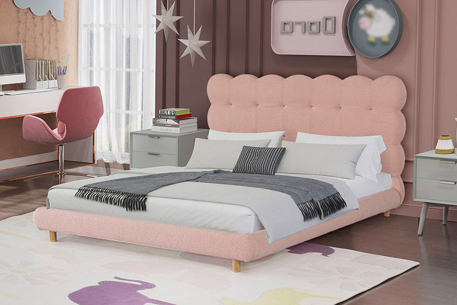 4134 Pat tapițat cu smocuri de lână Sherpa Design francez