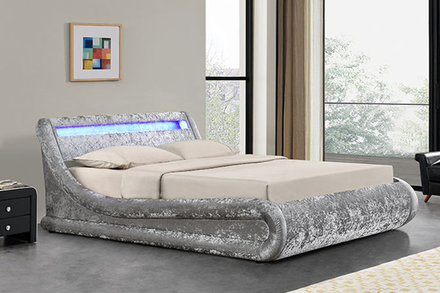 1138-1G Pat din piele PU otomană cu ridicare pe gaz cu LED