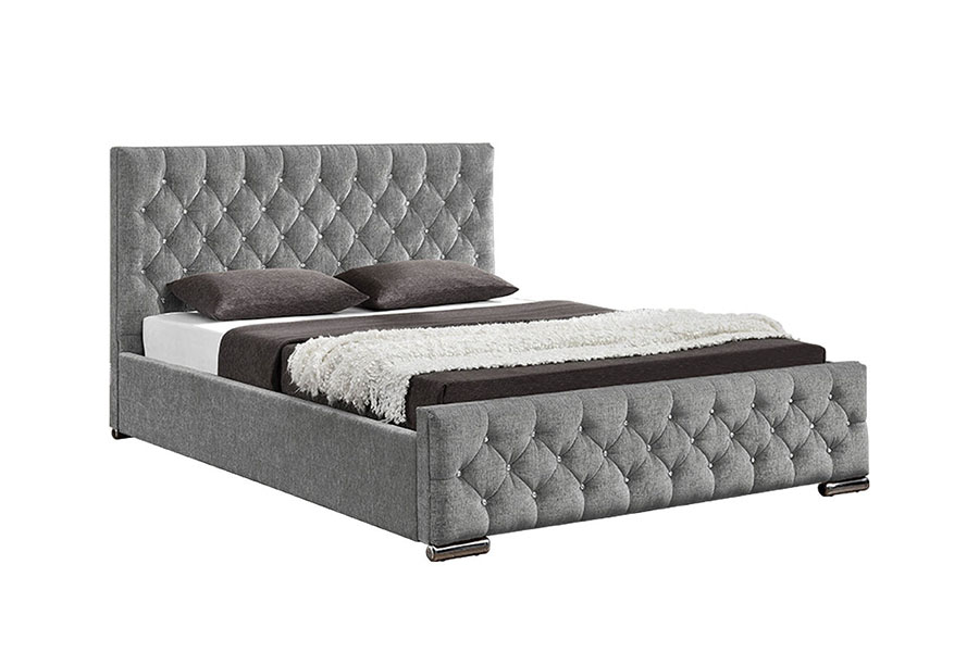 1151G Cadru de pat cu smoc de depozitare de lux Velvet Lift King