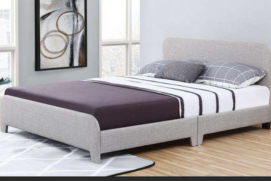 1142-3 Pachet tapițat cu o cutie din stofă de in modern