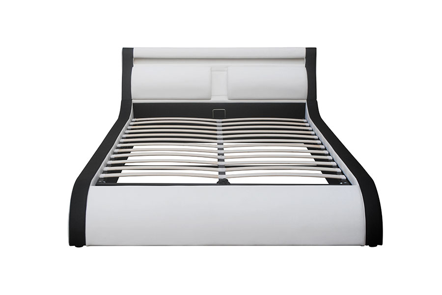1175-1G Pernă Soft LED Gas Lift Otoman Pat din piele PU
