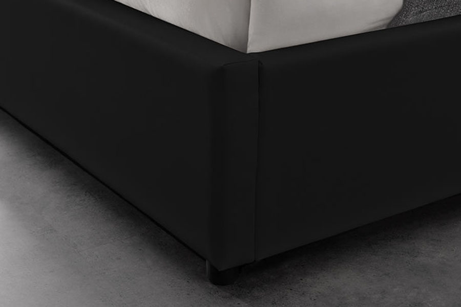 1155G Cadru de pat de depozitare modern din imitație de piele pentru hotel