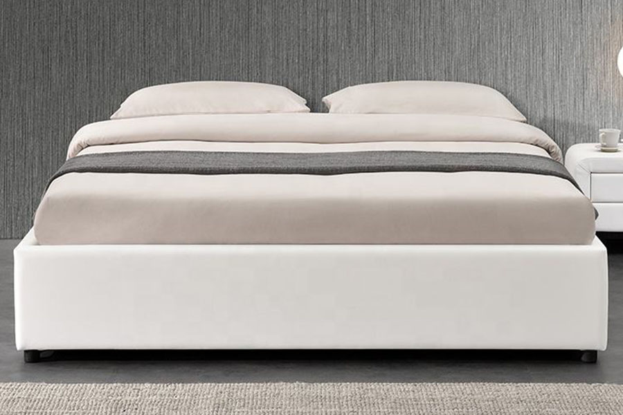 1155G Cadru de pat de depozitare modern din imitație de piele pentru hotel