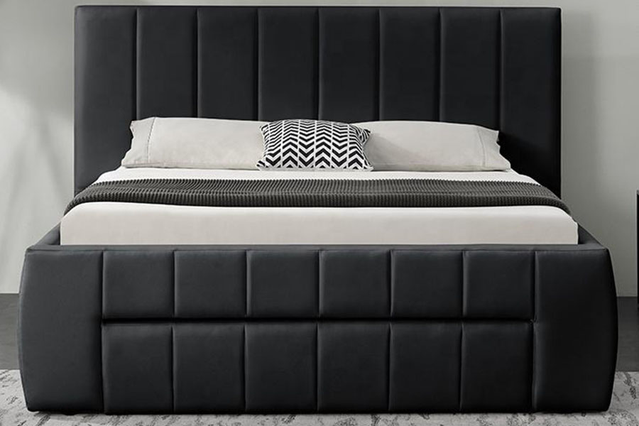 1238D Cadru pat tapitat king-size pentru sertar din piele PU europeană