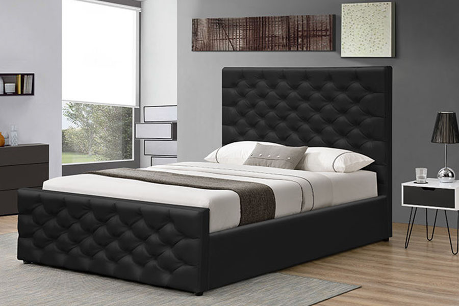 1208G Cadru de pat de depozitare pentru otomană din chenille-catifea Chesterfield