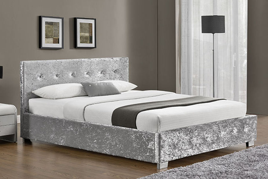 1191G Cadru de pat tapițat de depozitare otoman din material king-size