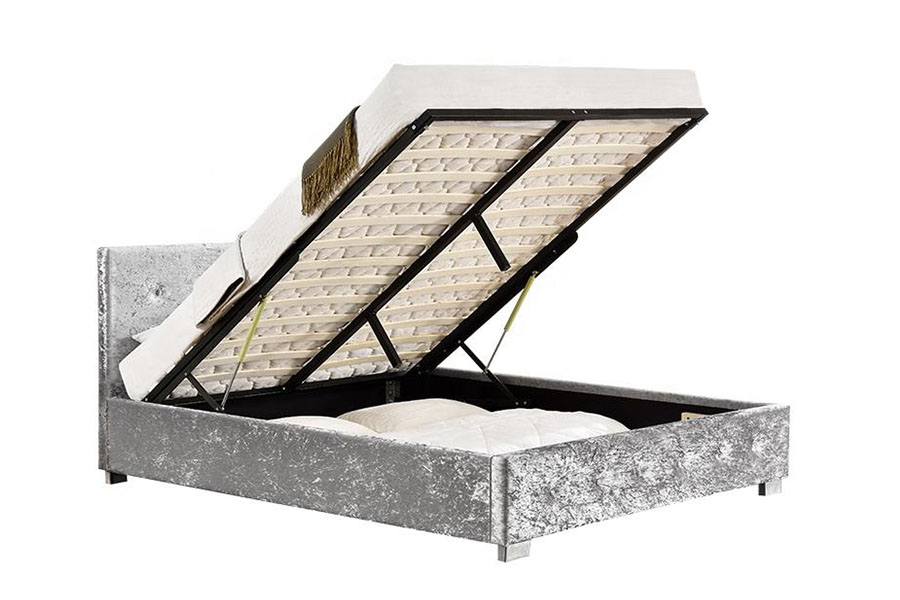 1191G Cadru de pat tapițat de depozitare otoman din material king-size